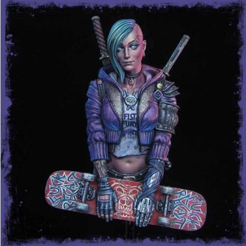 1/10 Scale Girl Unpainted Resin Bust Building Kit