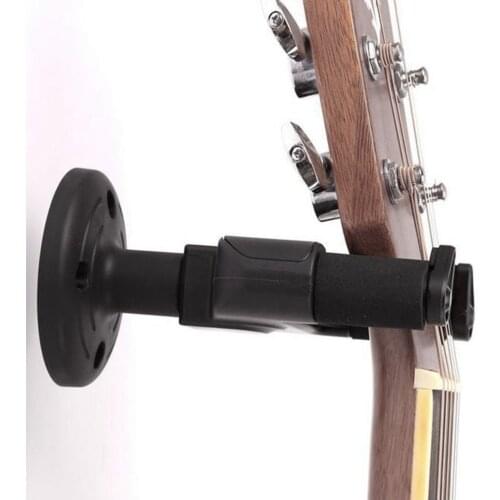 Black Guitar Hanger Hook Holder Wall Mount Stand Rack Bracket Display Strong Fixed Wall Guitar Bass Screws Accessories