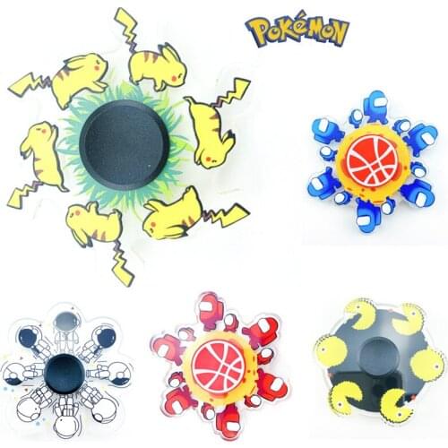 New Pokemon Pikachu Cartoon Anime Fingertip Spinner Dynamic Running Rotator Fun Decompression Toy The Best Gift for Children