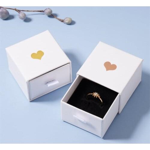 Wholesale 500pcs/lot Recyclable Paper Jewelry Box Drawer Box Packaging Bulk Bracelet Boxes With Custom Logo Print