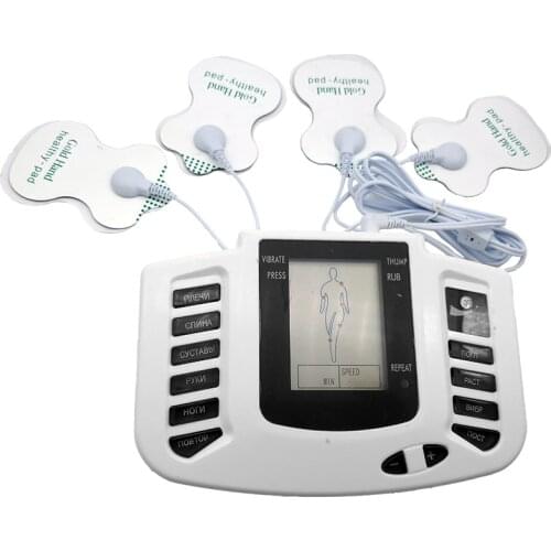 JR309 new Russian or English button Electrical Stimulator Full Body Relax Muscle Therapy Massager,Pulse tens Acupuncture +16pads