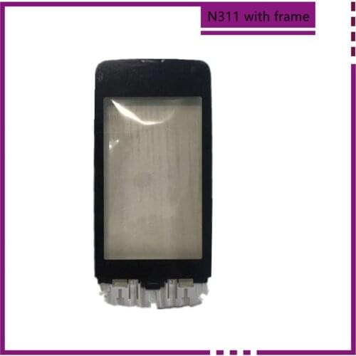 N311 touch For Nokia Asha 311 N311 Touch Screen with frame Digitizer Sensor Outer Front Glass Lens Panel