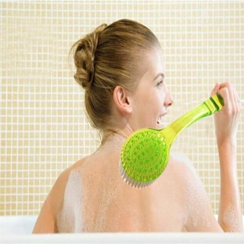 Long-Handled Bathtub Shower Brush Bathroom Brush Body Soft Hair Washing Brush Hand Back Scrub Skin Massage Bathroom Supplies