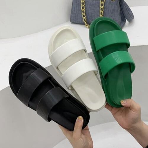 2021 New Summer Women Slipper Open Toe Flat Heel Casual Slides Summer Outdoor Beach Flip Flop Shoes Ladies Sandals Big Size 40