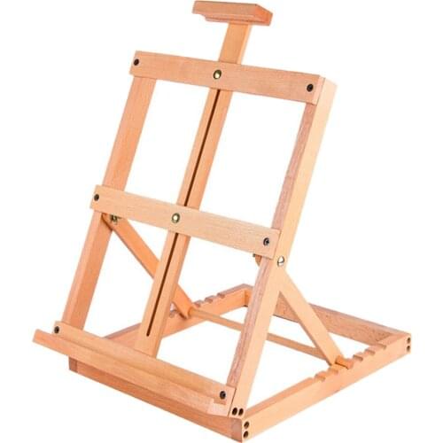 Foldable Wooden Tabletop Display Easel Table Sketching Painting Easel Stand Rack Artist Easel Frame
