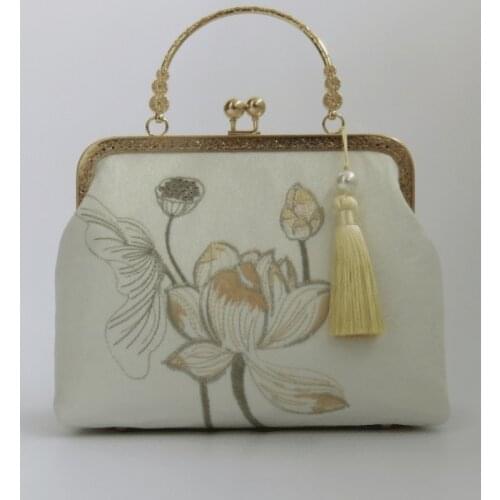 Handbag Chinese Elements Chinese Clothing Bag Portable National Style Vintage Embroidery Bag Gold Bag Clutch Bag Overnight Bag