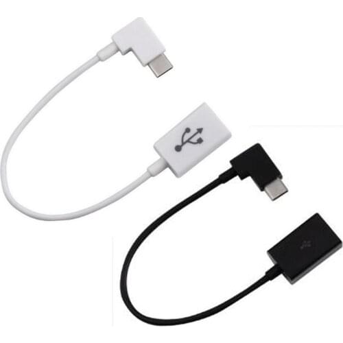 High quality Elbow black white 0.1M USB3.1 Type C male to female / male USB 2.0 data transfer line Charging cable