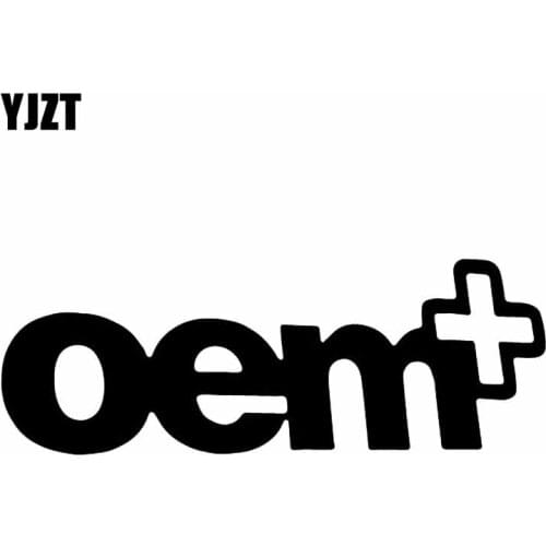 YJZT 12.7X4.6CM Oem+ JDM Funny Vinyl Decal Bumper Window Drift Car Sticker Black/Silver C26-0015