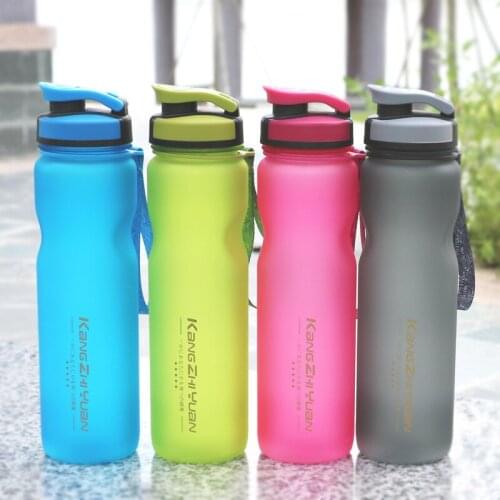 1L Large Capacity Plastic Frosted Space Cup Portable Sports Bottle Sports Outdoor Fitness Water Cup Bicycle Riding Water Bottle