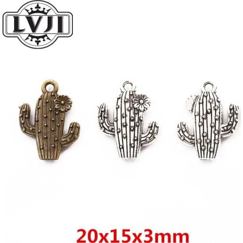 20 pcs Charms cactus Pendant Zinc Alloy Fit Bracelet Necklace DIY Metal Jewelry Findings 5955