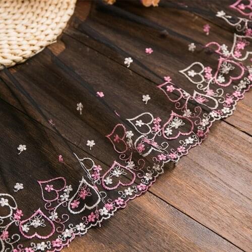 20Yards Lace Trim Flowers Embroidered Ribbon Fabric for Garment Craft Embellishment Wedding Baby Shower Table Decorations