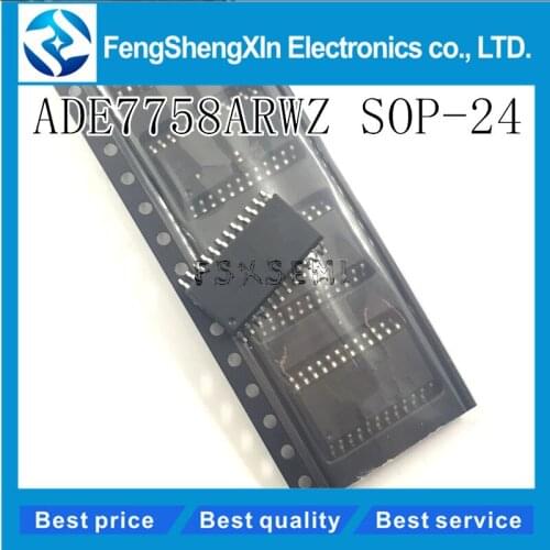 5pcs/lot New ADE7758ARWZ ADE7758ARW ADE7758 SOP-24 Poly Phase Multifunction Energy Metering IC with Per Phase Information IC