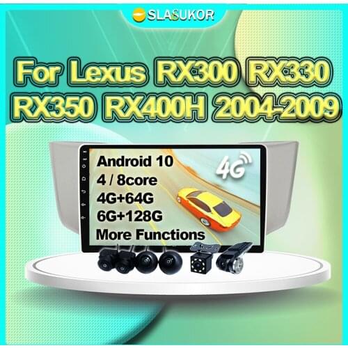 6+128G For Lexus RX300 RX330 RX350 RX400H 2004 2005-2009 Android Auto Multimedia Video Car Radio Navigation GPS 4G DVD No 2din