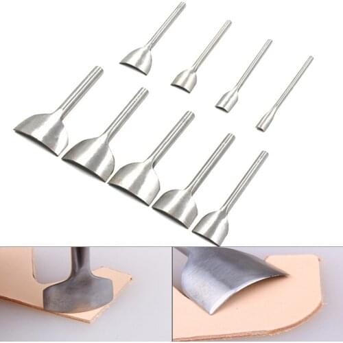 7pcs Leather Craft Punches Tool 1/4 C Shape Leather Hole Punching Leather Strap Cutter DIY Leather Craft Edge Trim Punch Tools