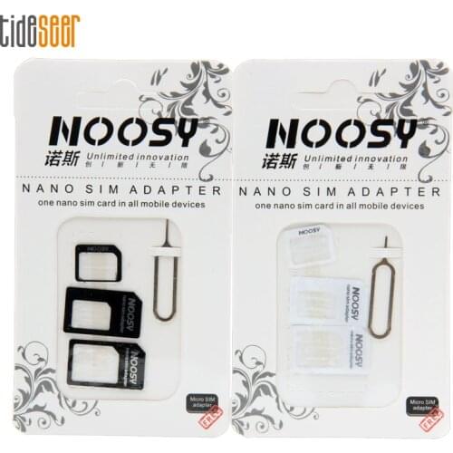 100pcs SIM Card Adapter 4 in 1 Nano Micro SIM Adapters Standard SIM Card Adapters Eject Pin For iPhone 4S 5 All Phones