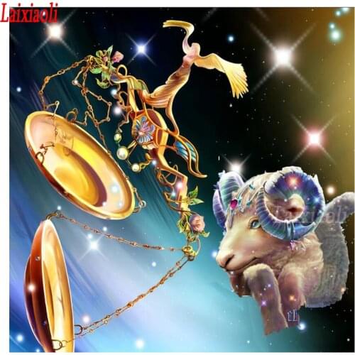 DIY Diamond Embroidery Libra, Aries,12 constellations 5d Diamond Painting Cross Stitch Picture Of Rhinestone Diamond Mosaic art
