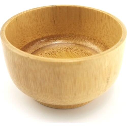 Bamboo Bowl Fruit Salad Noodle Rice Bowl Wooden Fruit Bowl Eco-Friendly Bowl Set with Biodegradable Spoon Chopsticks
