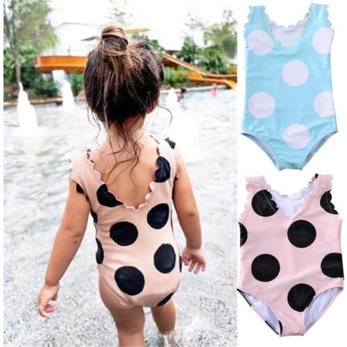 1-5 Years Toddler Kids Baby Girls Dot Bikini Swimwear Swimsuit Bathing Suit Beachwear