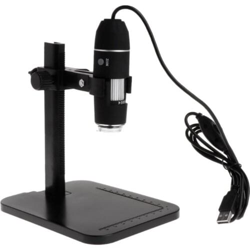1600X 8LED USB Digital Microscope Magnifier Camera Endoscope with Ruler Bracket