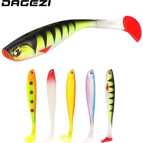 DAGEZI T Tail Fishing Lure 125mm/10g Soft Bait 1Pcs Fishing Lures Soft Artificial Bait For Carp Fishing Tackle