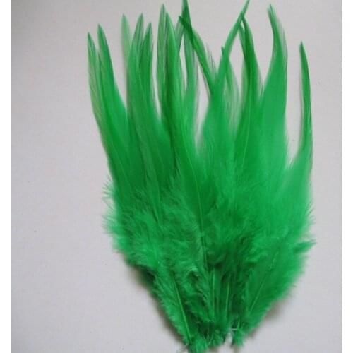 20 pcs / a lot of 10-15 cm Grass green Cock Feather Feathers Stage Feather Decorative Accessories