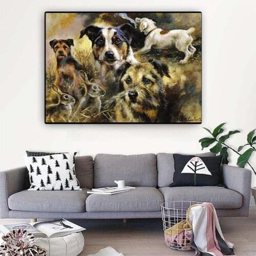 DIY Handwork Diamond Mosaic 5D Diamond Painting Spaniel Border picture of Rhinestones Full Diamond Embroidery Sale Decor TY155