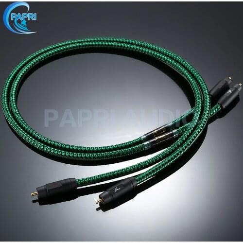 PAPRI MPS M-10G DIY Audio Cable Gold Plated RCA Connector Plug 99.99997% OCC Wire For Subwoofer DAC Male To Male Signal Line