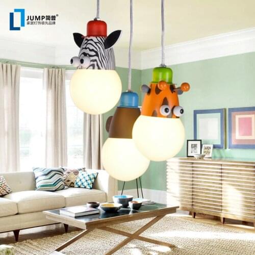 Jane & P modern minimalist childrens lamp bedroom lamp LED childrens room lamp cartoon ceiling lamp