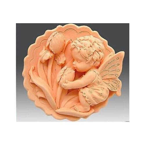 The boy angel modelling silicon soap mold fondant Cake decoration mold wholesale Handmade soap mold NO.:SO389