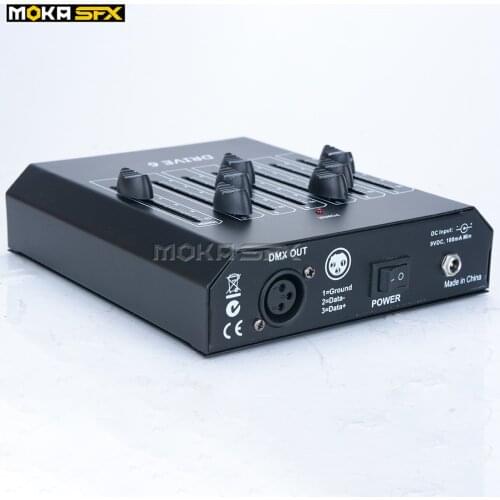 Mini 6 Channels DMX Controller simple console LED lighting control DMX console portable controller with PP3 battery storage
