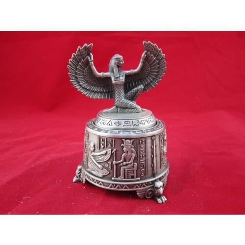 Mistery & Classic Ancient Egypt Style Hathor Music Box High Quality Handwork Alloy Antiquated Crafts Home Artesanato