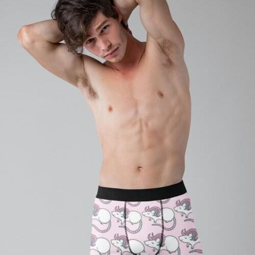 Unicorn Underwear Sexy Trenky Custom Trunk Polyester Sublimation Men Boxer Brief