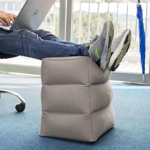 Inflatable Portable Travel Foot Rest Pad Pillow Under Desk Leg Support Pillow Knee Hip Joint Ankle Relief Car Airplane Pillows