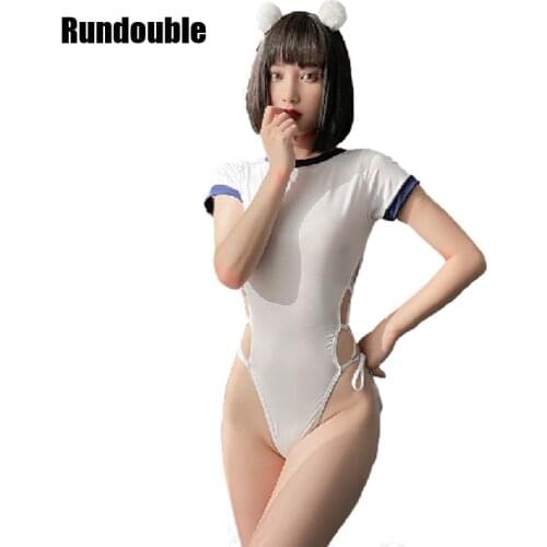 New Womens Side Hollow Bandage Teddy Bodysuit One Piece Lingeries Sexy Suspender Underwear Perspective Nightwear Sleeping Dress
