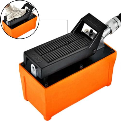 Air Hydraulic Foot Pump with Hose and Coupler 10000 PSI 1/2 gal Post