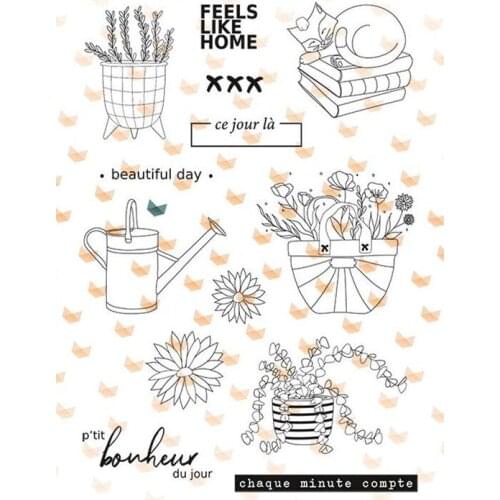 French Words Transparent Clear Silicone Stamp/Seal for DIY scrapbooking/photo album Decorative B0312