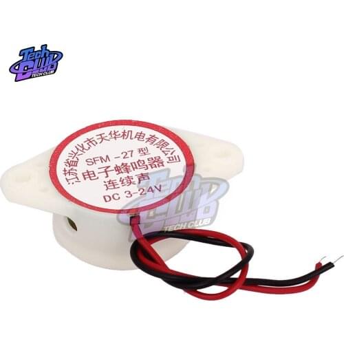 95dB Alarm High-Decibel 3-24V 12V Electronic Buzzer Beep Alarm Intermittent Continuous Beep for Arduino SFM-27