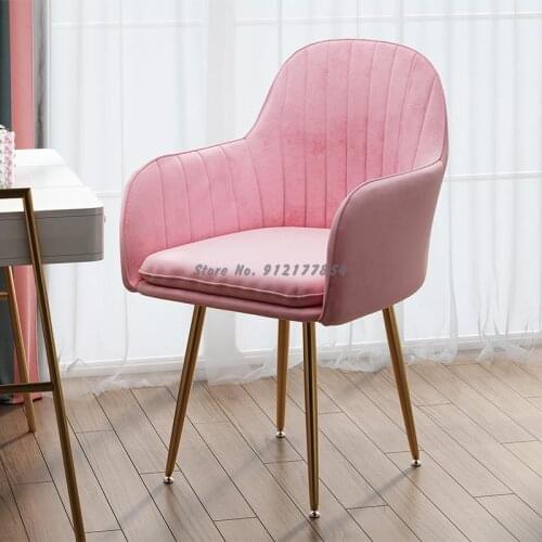 Nordic dressing stool light luxury dressing table manicure chair net red ins style girls bedroom backrest dressing table stool