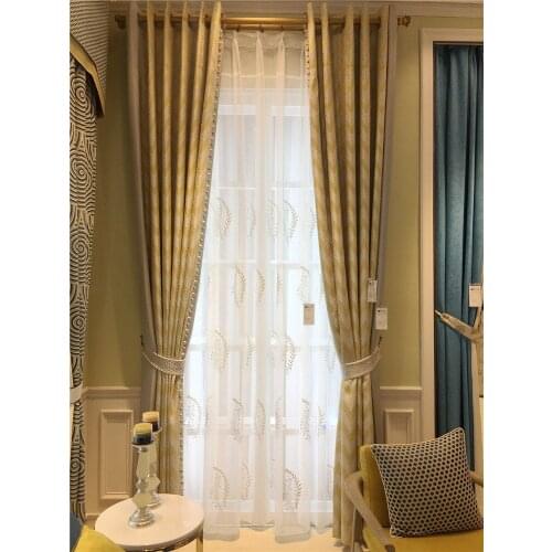 Nordic High-end Three-dimensional Pattern Blackout Curtains for Bedroom Living Room Balcony Embroidered Screens