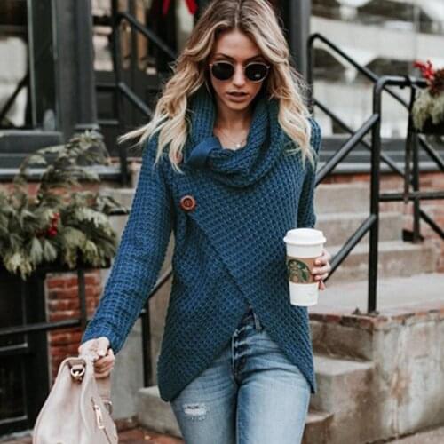 AECU Autumn Sweater Female Turtleneck Sweater Long-Sleeve Elastic Sweater Pullover Turtleneck Knitted Sweater Pull Femme Hiver