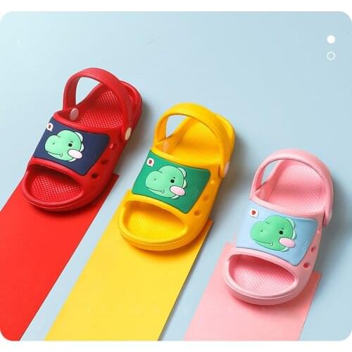 Slippers Dinosaur For Boys Girls New Summer Kids Beach Shoes Baby Suitable Soft Indoor Slippers Children Outdoor