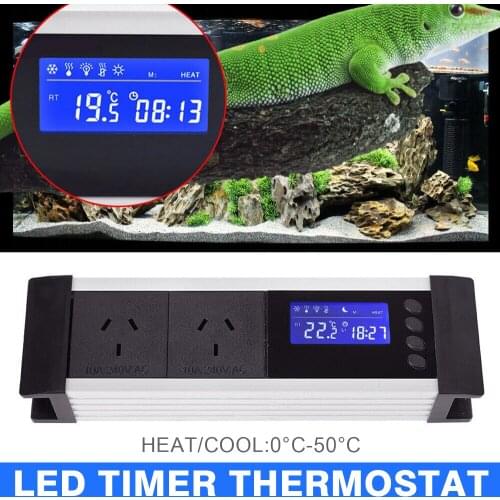 Reptile Thermostat With 3 Kinds Of Temperature Alarms Aquarium Digital Smart LCD Digital Timer Temperature Controller