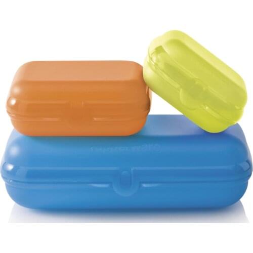 Tupperware 3-pack oyster lunch box box for student office worker food storage container lunch box eco friendly lunch box