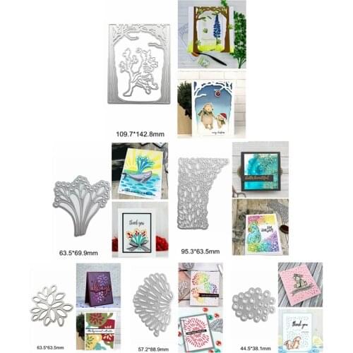 Water Flower Peacock Opening Branch Hollowed Metal Cutting Dies Decoration Cards Background Embellishment Paper New Stencils DIY