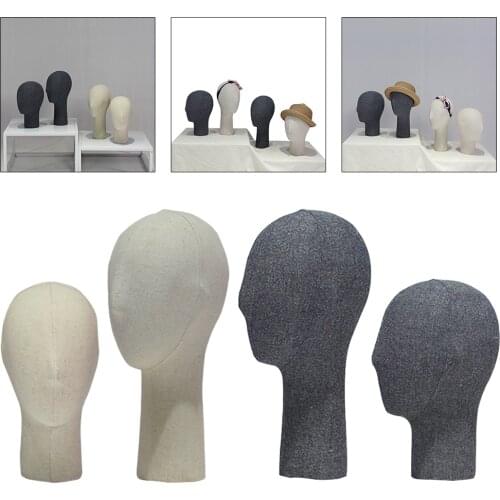 Female / Male Mannequin Head Hair Styling Training Head Manikin Material: Durable FPR/GFRP , linen