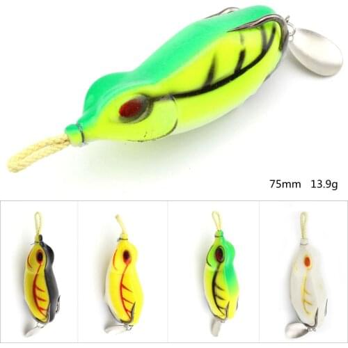 1Pcs 75mm 14g Frog Fishing Lure Top water Wobblers Minnow for Fly Fishing Live Target Frog Lure Bass Bait Topwater Bait