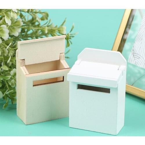 1PC New 1:12 Dollhouse Mini Cute Mailbox Model Miniature Scene Furniture Accessories For Doll House Decoration Kids Toys Gift