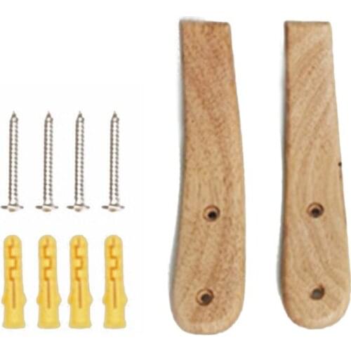 YYSD 2Pcs Coat Rack Hooks Wall Mounted Beech Wood Hook Modern Wooden Hat Rack Hangers