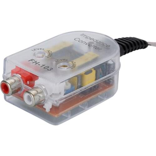 12V Car Stero Radio Speaker High To Low RCA Line Audio Impedance Converter Vehicle Amplifier Converter Car Styling