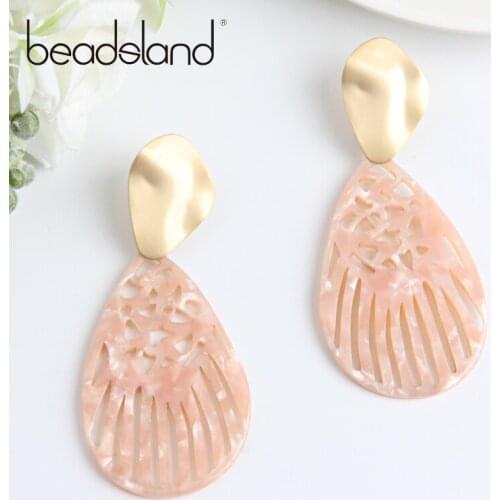 Beadsland Acetic Acrylic Drop Earrings Hollow Design Fashion Office/career For Woman Girl Party Festival Hot Sell Gift 40338